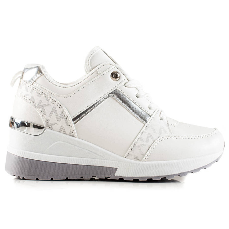 TRENDI Tênis de cunha elegantes branco