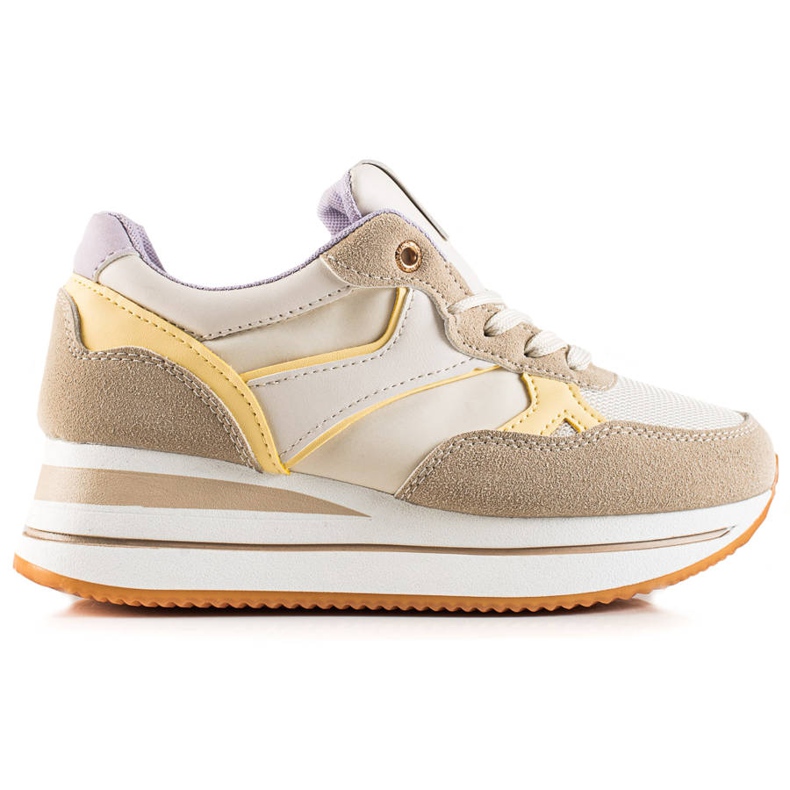 TRENDI Espreitadelas coloridas na plataforma bege