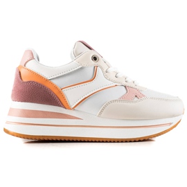 TRENDI Espreitadelas coloridas na plataforma branco multicolorido