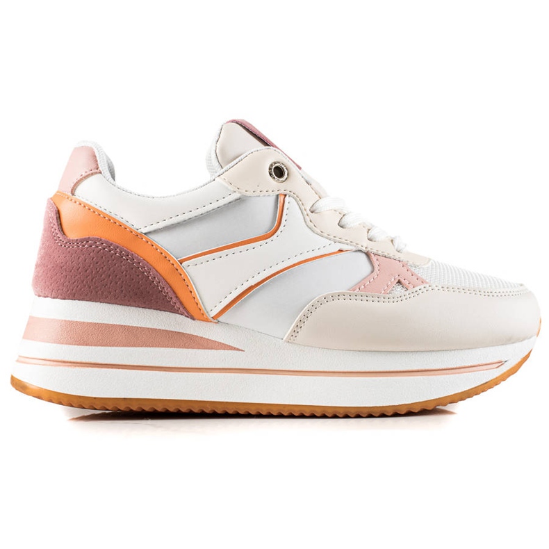 TRENDI Espreitadelas coloridas na plataforma branco multicolorido