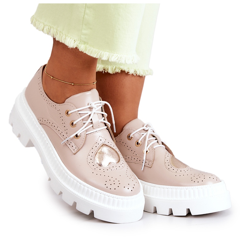 FILIPCZYK Sapatos de couro com corações bege Curtis FILIPCZYK Sapatos de couro com corações bege Curtis