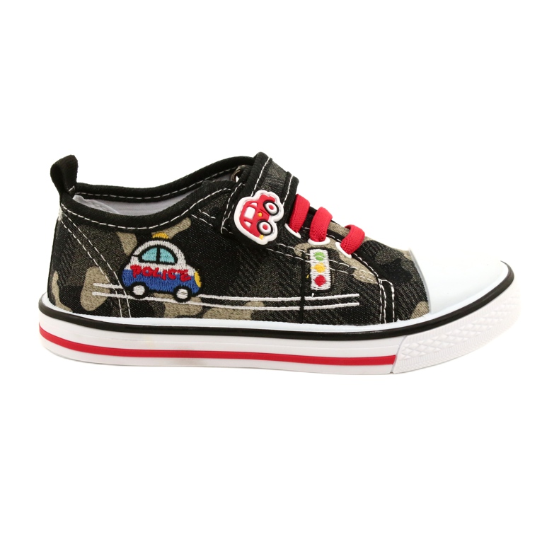 American Club Tênis americano calçado infantil inserção de couro TEN54 / 22 Moro bege preto