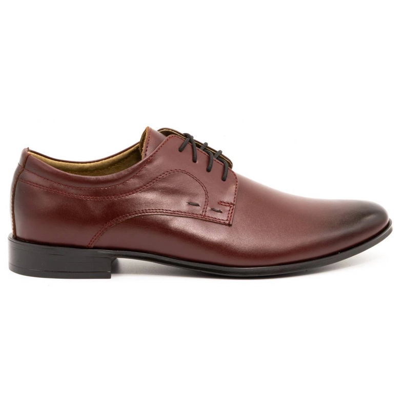 Olivier Sapatos formais de couro para homem 277 borgonha vermelho