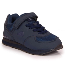 Sapatos de velcro American Club Jr. AM788B azul marinho azul-marinho
