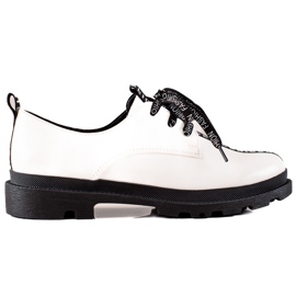 Goodin sapatos de moda com cadarço branco