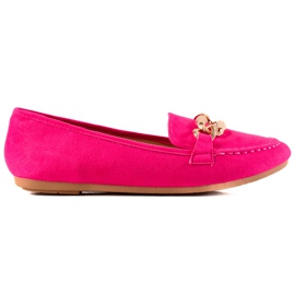 Seastar Mocassins com decoração dourada rosa
