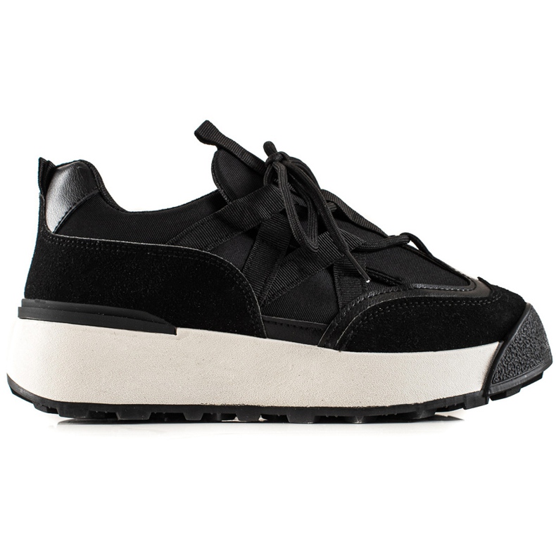 Seastar Tênis amarrados na plataforma preto