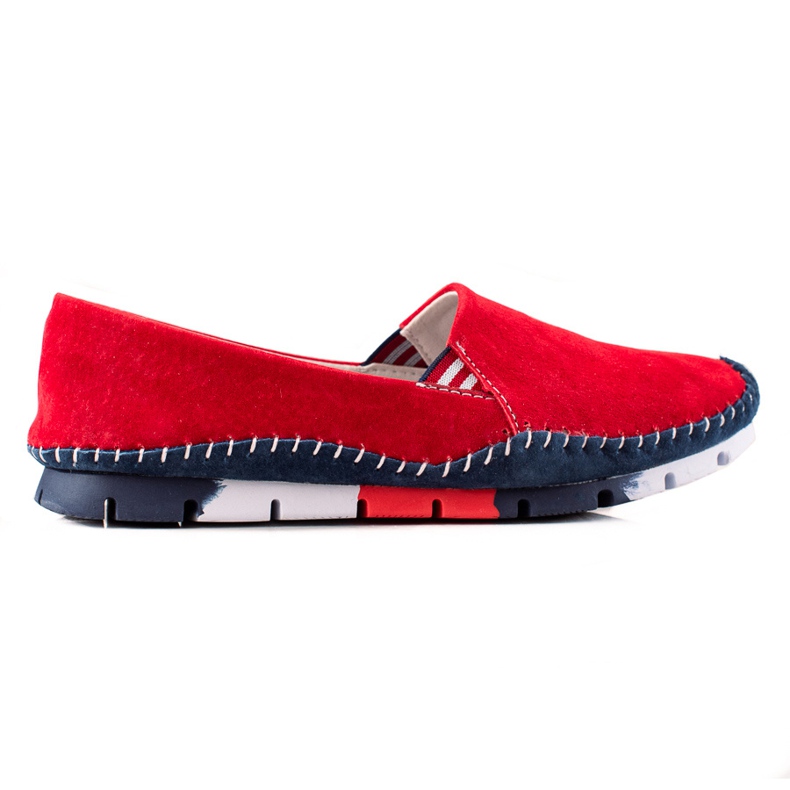 ARTIKER Chinelos de couro vermelho