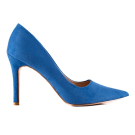 Goodin Stilettos Azuis Com Camurça azul