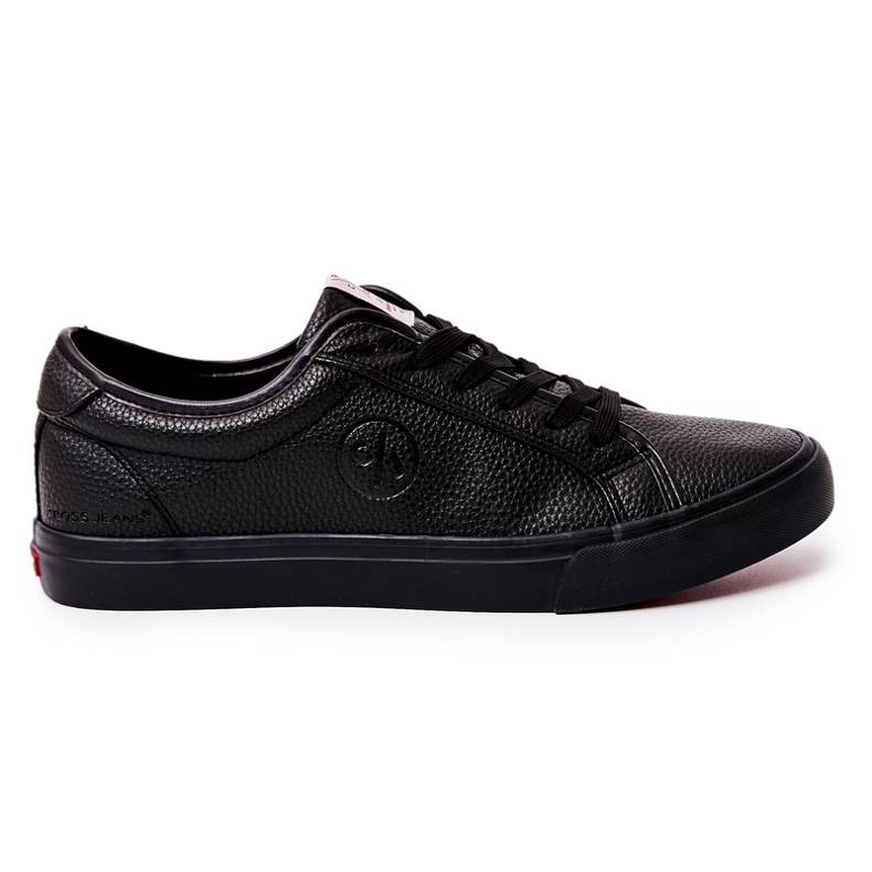 Cross Jeans Tênis masculino de couro jeans cruzado JJ1R4022C preto