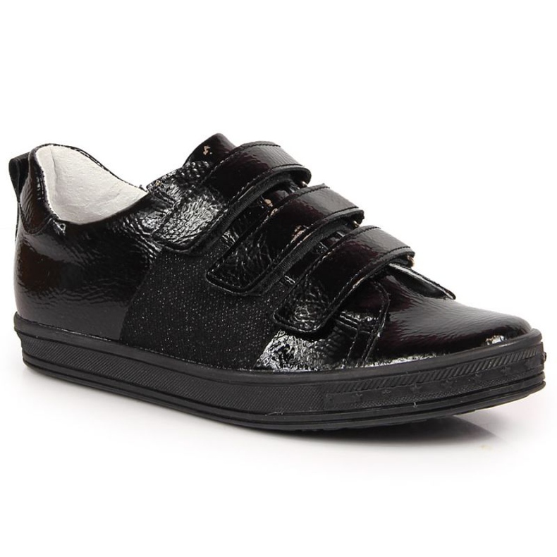 Sapatos lacados com velcro Kornecki 6286 Jr KOR6286B preto