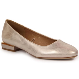 Salto alto bailarinas Sergio Leone W SK361B ouro dourado