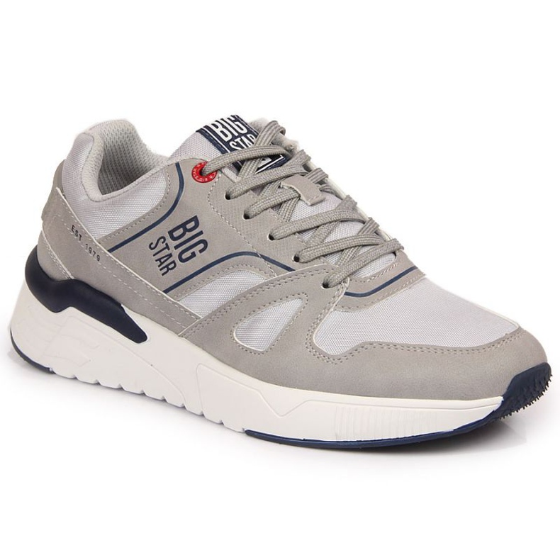 Sapatos esportivos casuais cinza Big Star M JJ174276