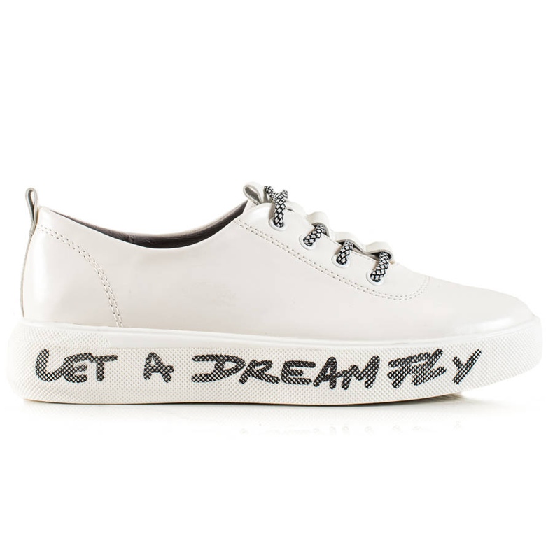 Goodin Tênis com moda de couro ecológico branco