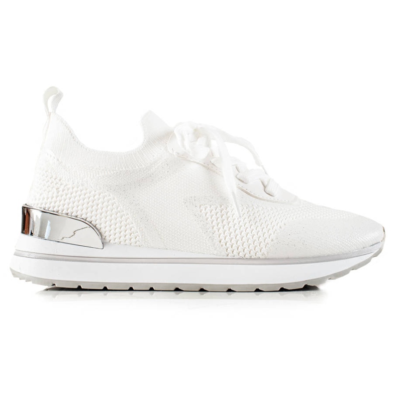 TRENDI Calçados Esportivos Brancos Com Brilho