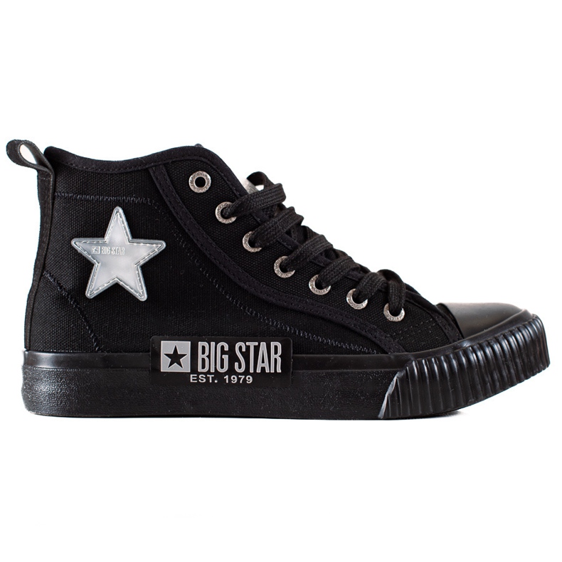 Tênis feminino cano alto Big Star JJ274380 preto