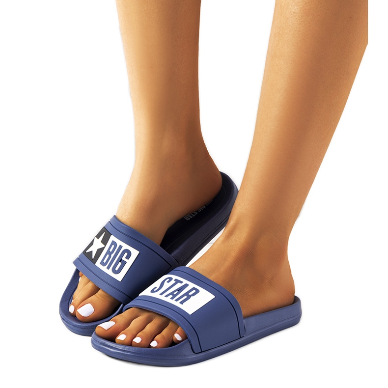 Chinelos de mulher azul marinho Big Star DD274A265