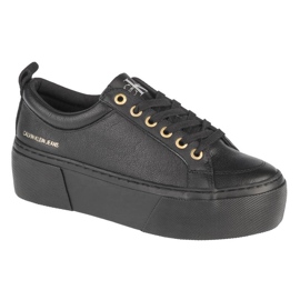 Sapatos Calvin Klein Vulcanized Flatform Laceup LW YW0YW00366-0GJ preto