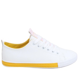 Tênis feminino branco Twerd Yellow