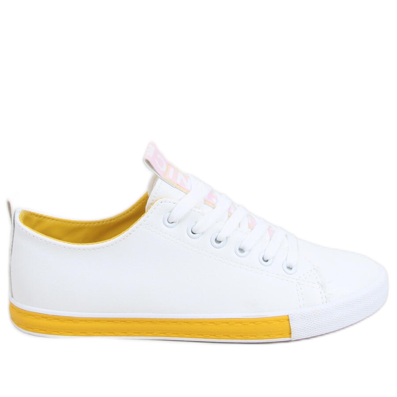 Tênis feminino branco Twerd Yellow