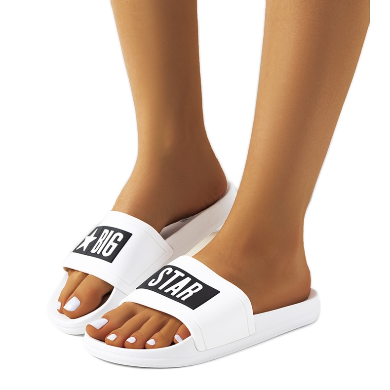 Chinelos de mulher branca Big Star DD274A264 branco