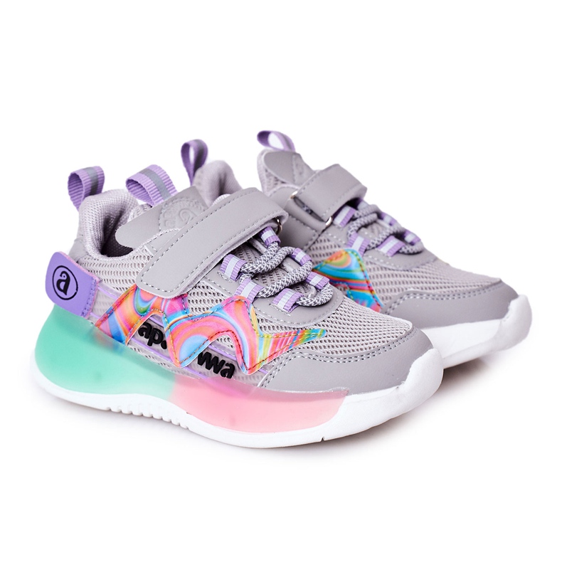 Apawwa Tênis infantis esportivos cinza