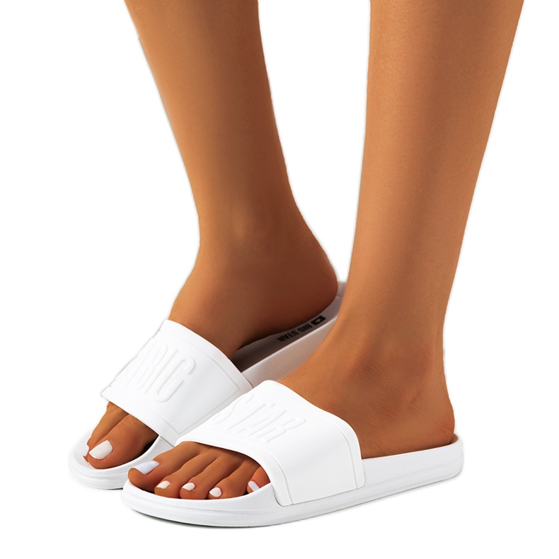Chinelos de mulher branca Big Star DD274A268 branco
