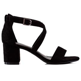 W. Potocki Sandálias de salto alto Potocki preto