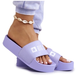 Chinelos de borracha Big Star JJ274A265 Violeta roxo
