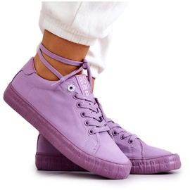 Tênis baixo feminino Big Star JJ274416 Violeta roxo