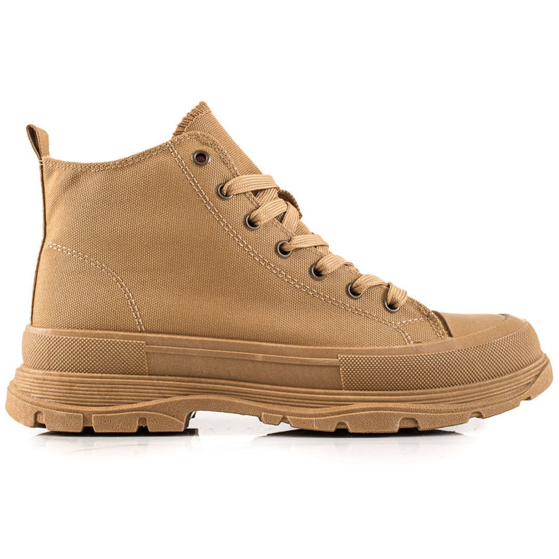 Forever Folie Tênis de camelo na plataforma castanho