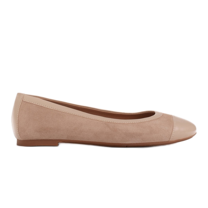 Marco Shoes Bailarinas confortáveis com um caimento bege Marco Shoes Bailarinas confortáveis com um caimento bege