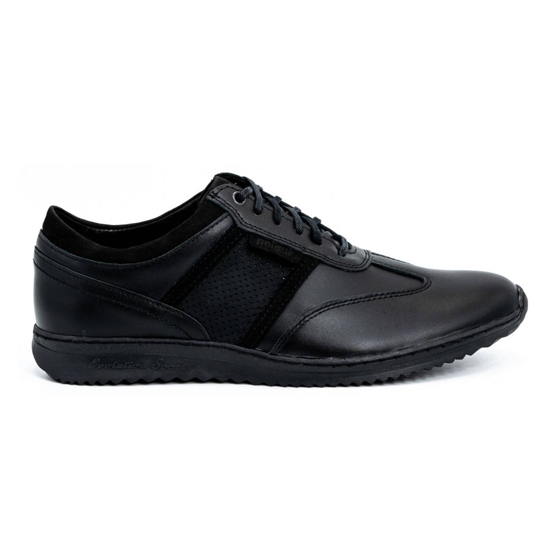 Polbut Sapatos casuais de couro masculino 2117P preto