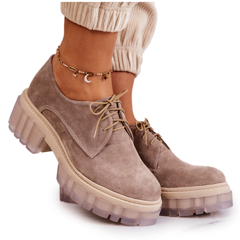 Mocassins de camurça da moda Bege Lauriss Mocassins de camurça da moda Bege Lauriss