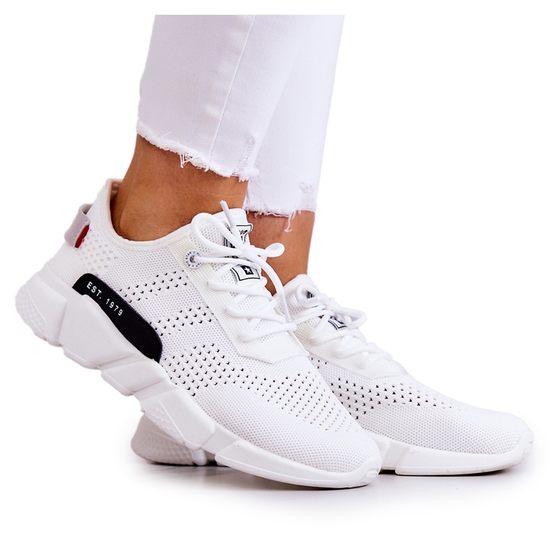 Tênis esportivo feminino Memory Foam Big Star JJ274271 Branco