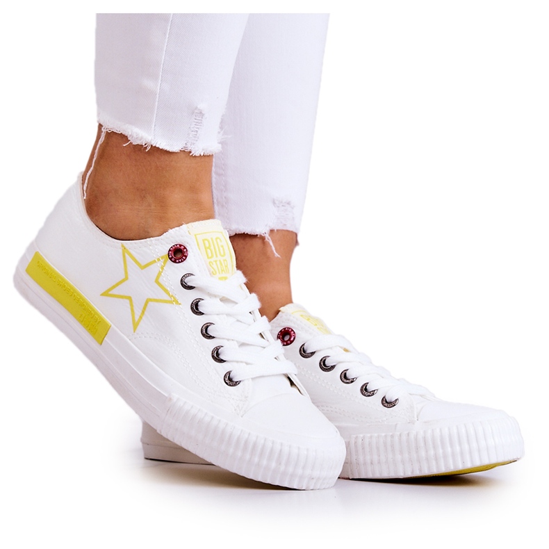 Tênis baixo feminino Big Star JJ274384 Branco