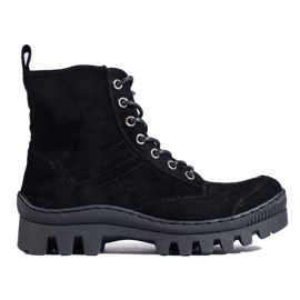 S. BARSKI Botas com cadarço por S.BARSKI preto