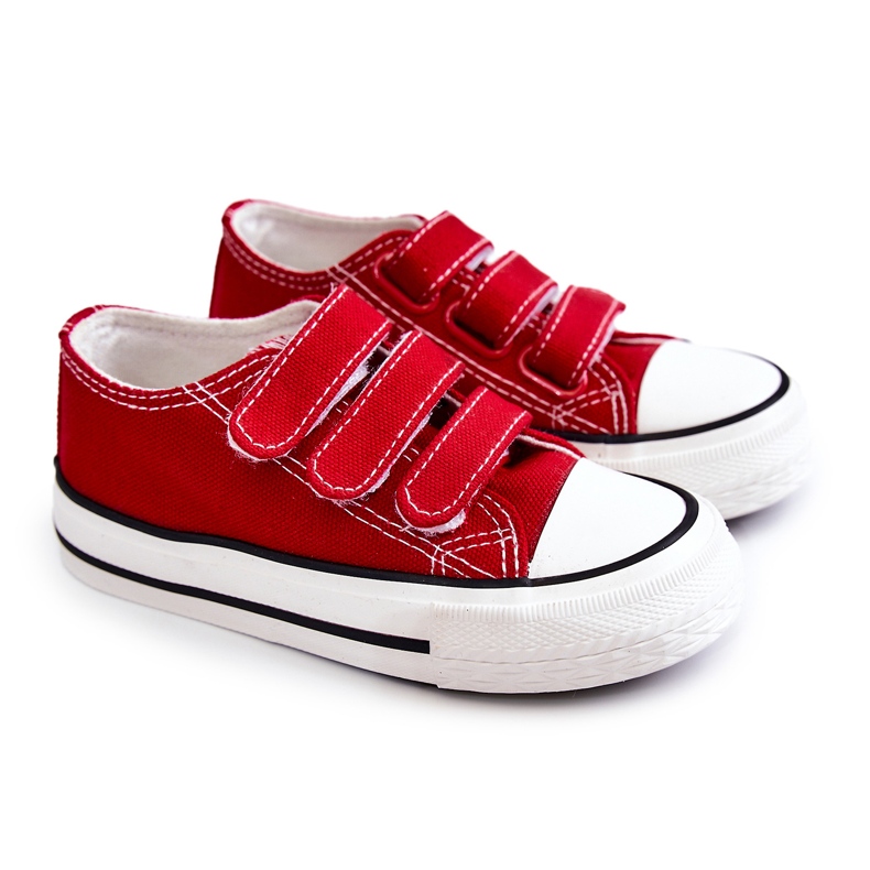Tênis infantil de velcro vermelho Bernie