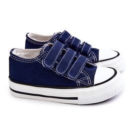 Tênis infantil com velcro azul marinho Bernie