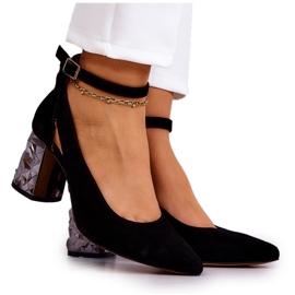Sapatos de camurça com laço Maciejka 05059-11 preto