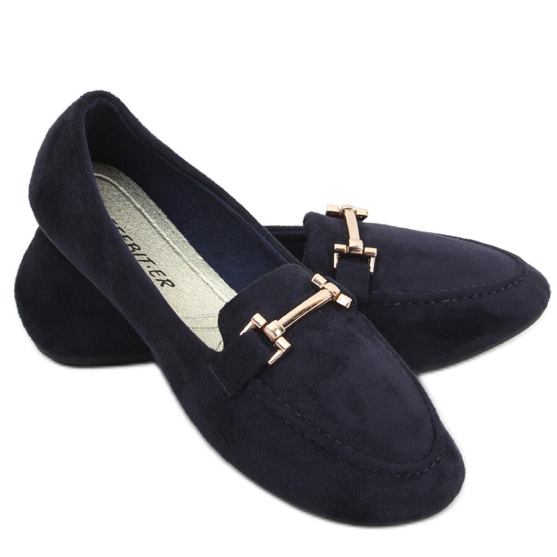 Mocassins femininos Kubra Navy azul marinho