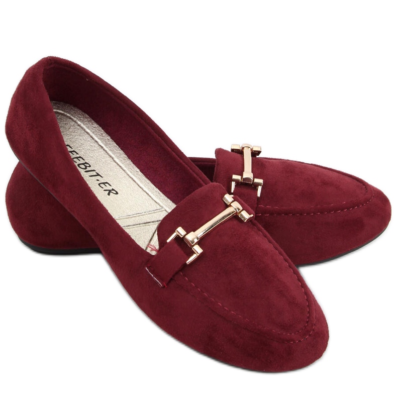 Mocassins femininos Kubra Wine vermelho