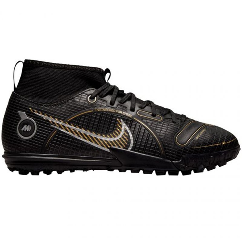 Chuteiras de futebol Nike Mercurial Superfly 8 Academy Tf Jr DJ2864 007 preto preto