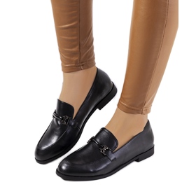 Mocassins Genovese das mulheres negras preto