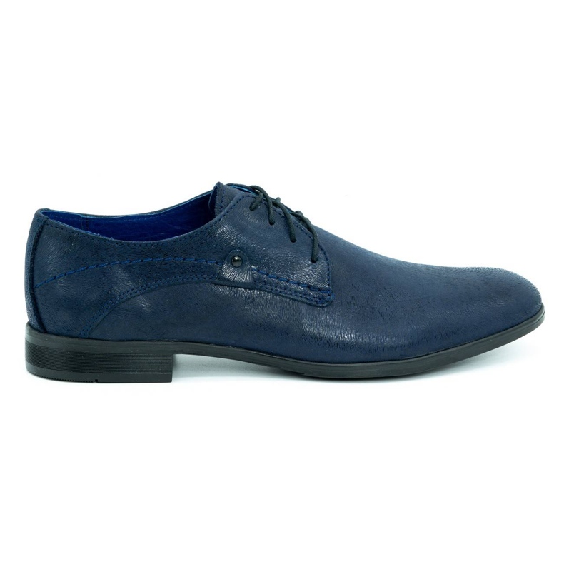 Polbut Sapatos formais de couro masculino C3LAK azul marinho