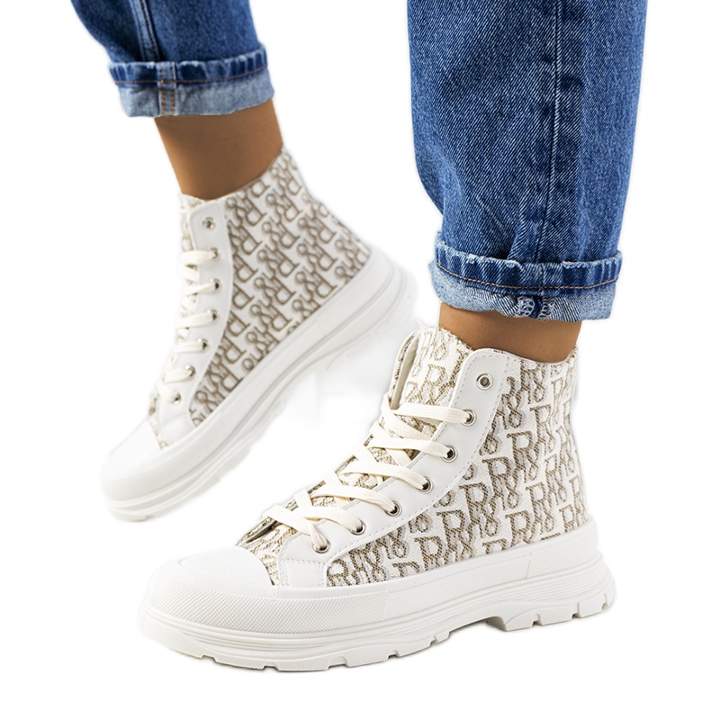 Tênis bege, sapatos femininos, Chester