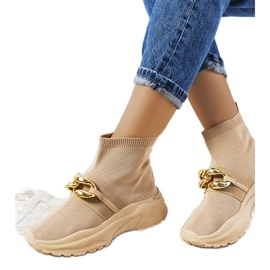 Tênis de cano alto marrom