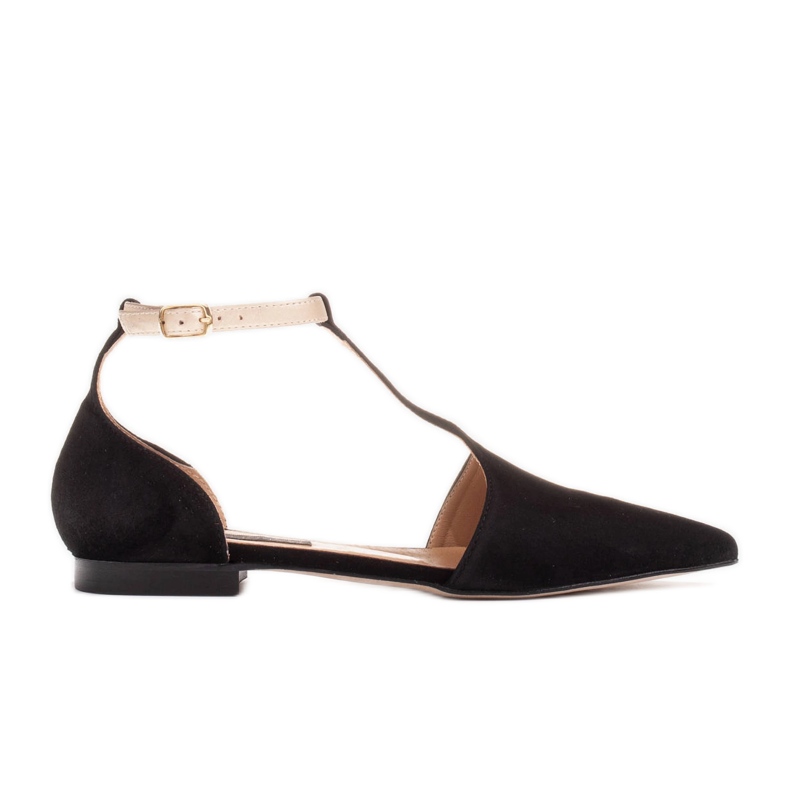 Marco Shoes Sandálias de camurça com tira no tornozelo preto