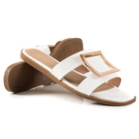 W. Potocki Chinelos Potocki elegantes branco