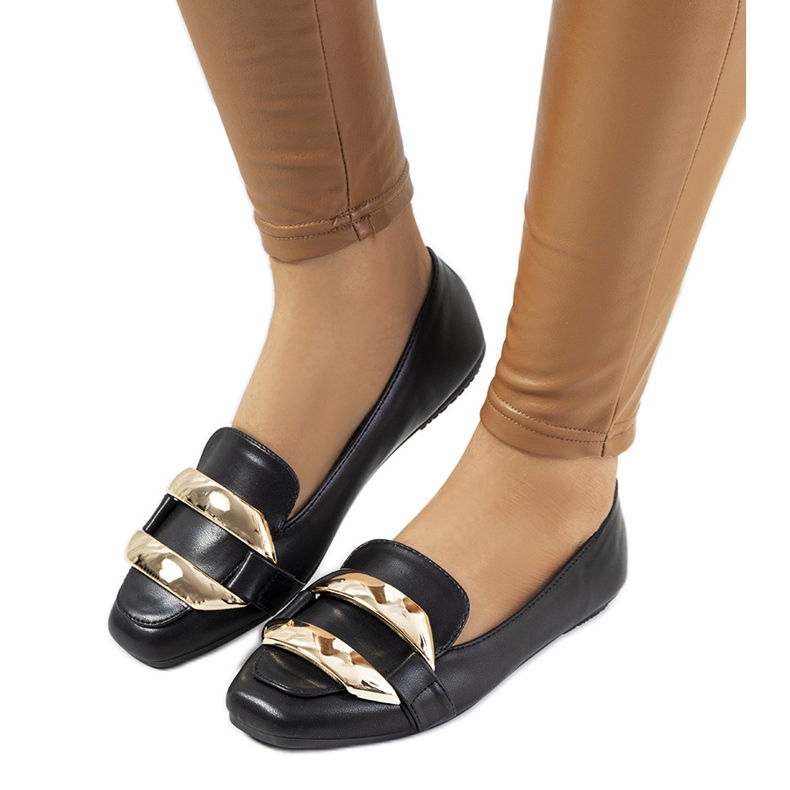 Mocassins femininos pretos Renwick